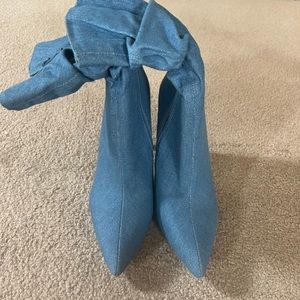 Fashion Nova Denim Boot Size 8